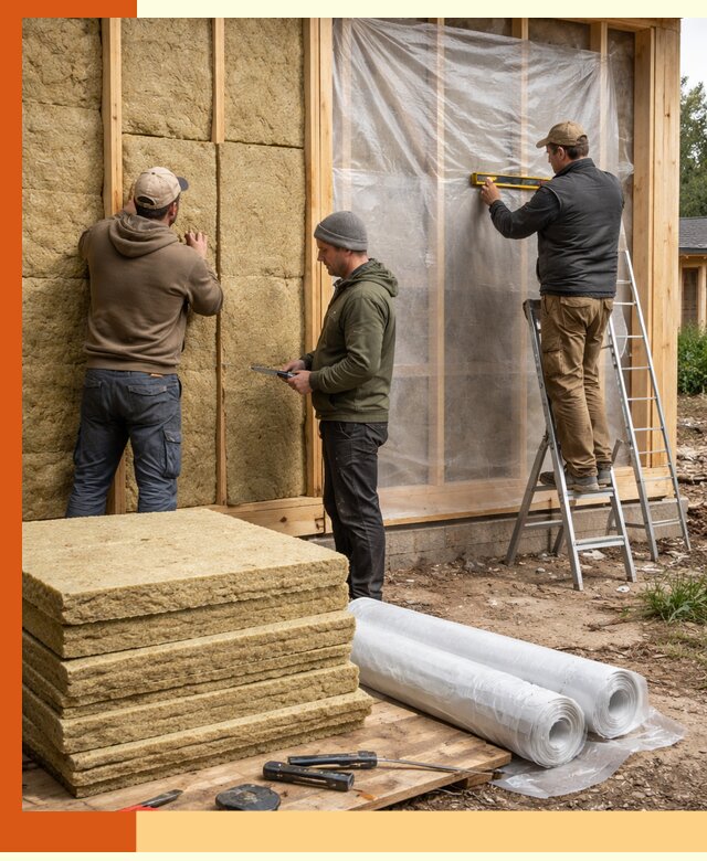 Утепление каркасного дома в Первоуральске под ключ с гарантией качества