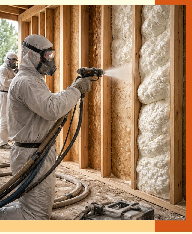 Утепление каркасного дома ППУ в Первоуральске от 2882 руб./м2 — работа под ключ | ТепломастерПрв