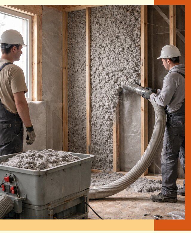 Утепление каркасного дома эковатой в Первоуральске от 1853 руб. | ТепломастерПрв