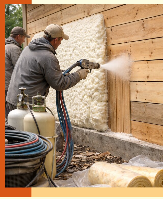 Утепление деревянного дома пенополиуретаном в Первоуральске