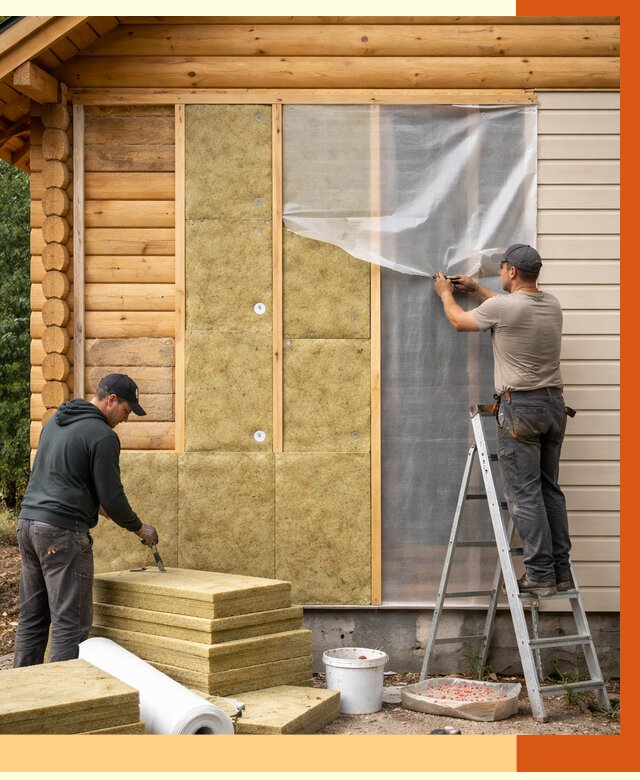 Утепление дома из бруса в Первоуральске от 3860 руб./м2 — работы под ключ | ТепломастерПрв