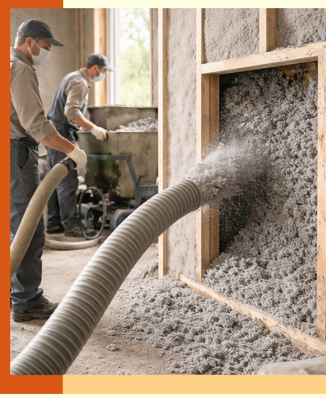 Утепление коттеджа эковатой в Первоуральске с гарантией качества