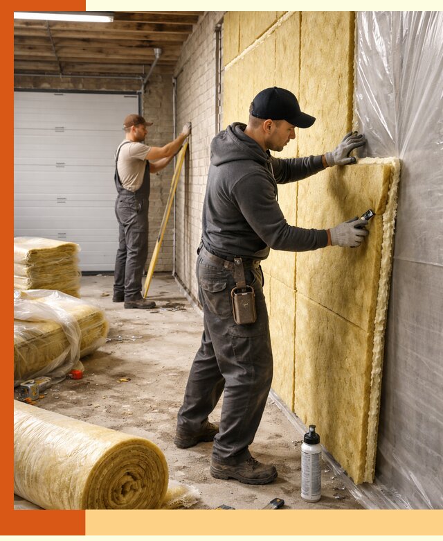 Утепление гаража под ключ в Первоуральске — все виды теплоизоляции