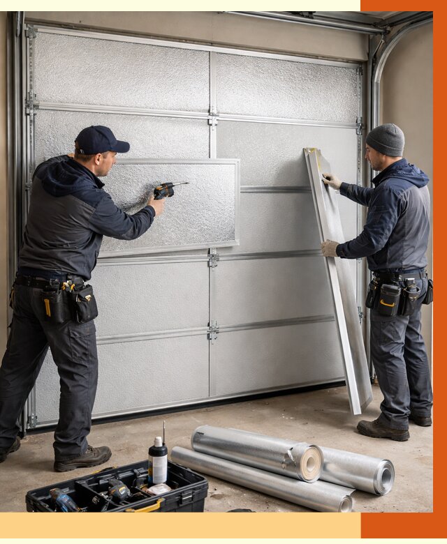 Утепление гаражных ворот в Первоуральске от 8080 руб/м2 — надежно и быстро | ТепломастерПрв