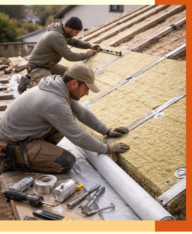 Утепление крыши снаружи в Первоуральске под ключ от 1235 руб./м2 | ТепломастерПрв