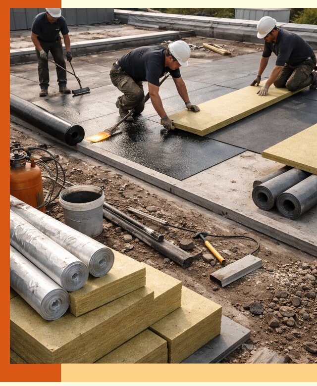 Утепление плоской крыши в Первоуральске — надежная теплоизоляция и герметизация