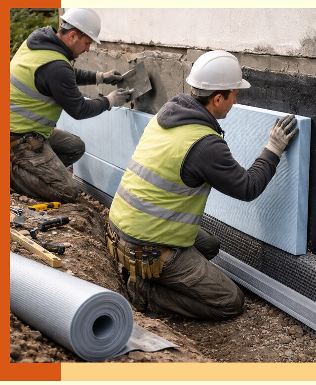 Утепление фундамента снаружи в Первоуральске — профессиональная теплоизоляция