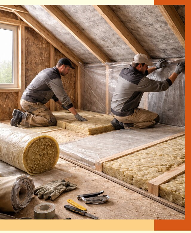 Утепление чердака в Первоуральске от 7720 руб/м² — теплоизоляция и комплексное утепление под ключ | ТепломастерПрв