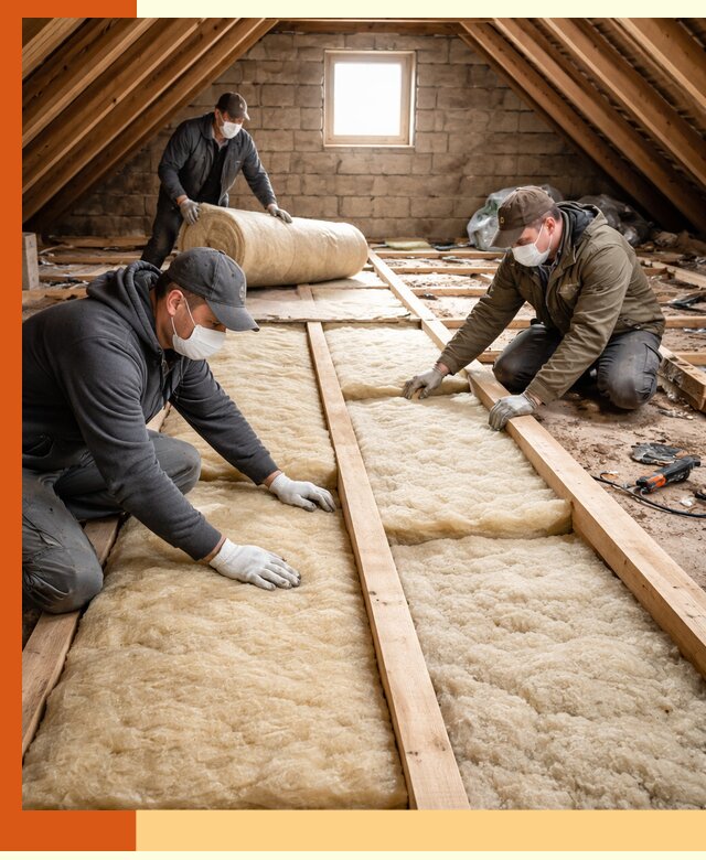 Утепление чердака в Первоуральске — профессиональная теплоизоляция кровли