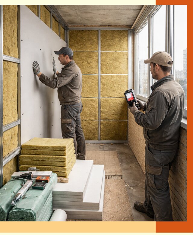 Утепление балкона в Первоуральске от 4632 руб. под ключ | ТепломастерПрв