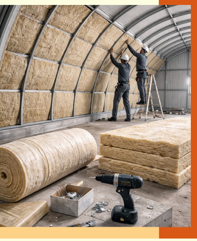 Утепление арочного ангара в Первоуральске от 3294 руб./м2 под ключ | ТепломастерПрв