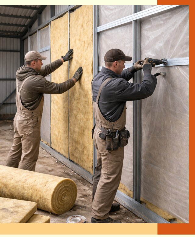 Утепление металлического ангара в Первоуральске от 4889 руб/м2 — услуги под ключ | ТепломастерПрв