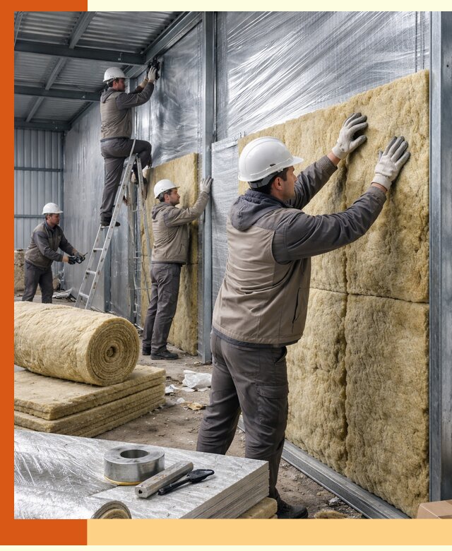 Утепление металлического склада в Первоуральске: теплоизоляция и герметизация