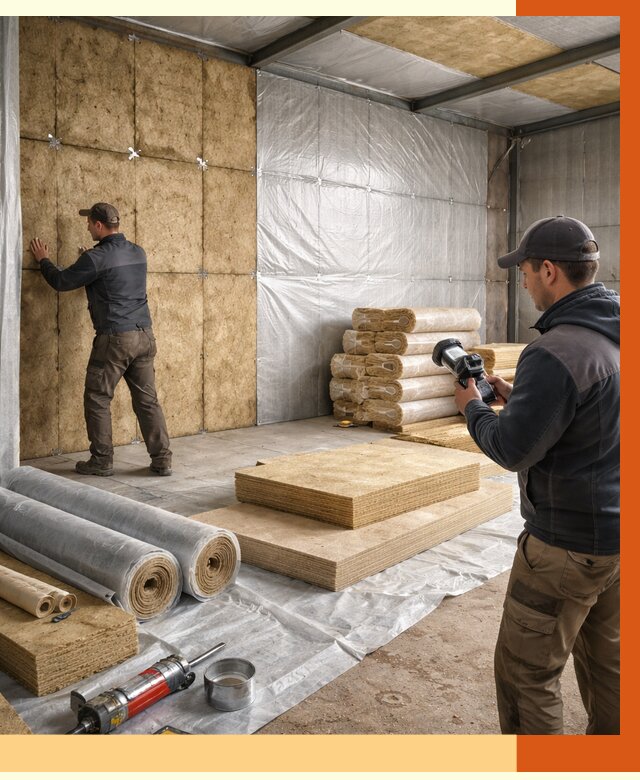 Утепление теплого склада в Первоуральске под ключ от 11837 руб/м² | ТепломастерПрв