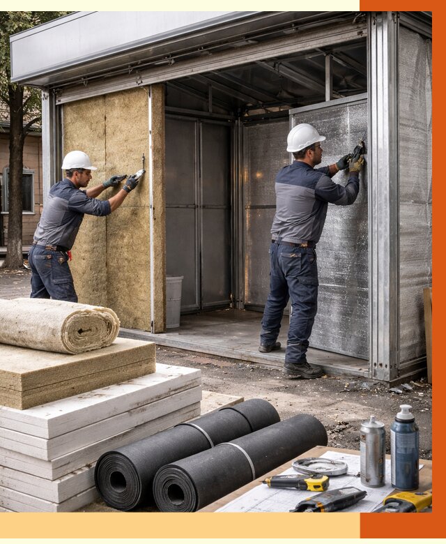 Утепление павильона шаурма в Первоуральске под ключ от 1235 руб. за м² | ТепломастерПрв