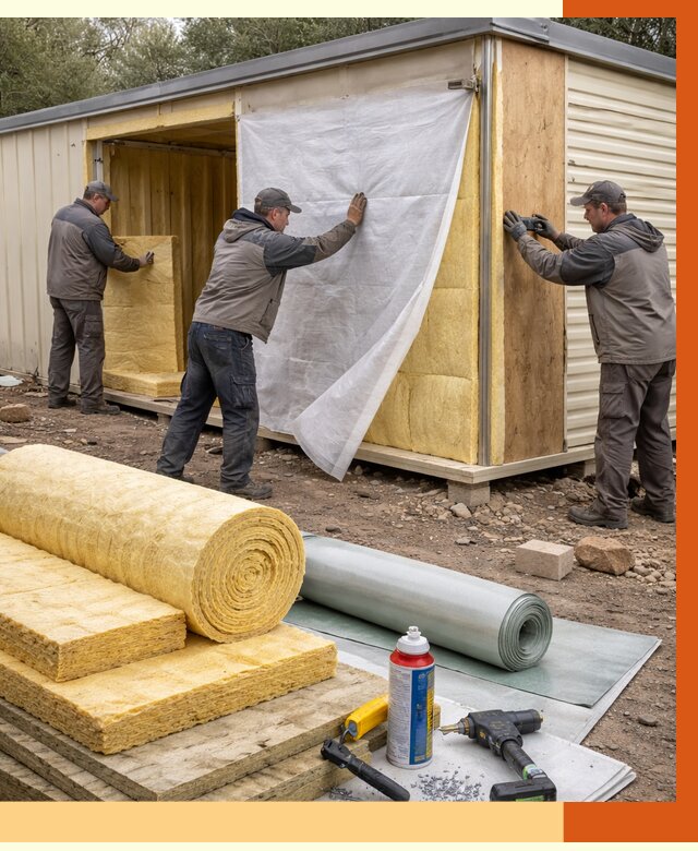 Утепление строительной бытовки в Первоуральске от 12866 руб. под ключ | ТепломастерПрв