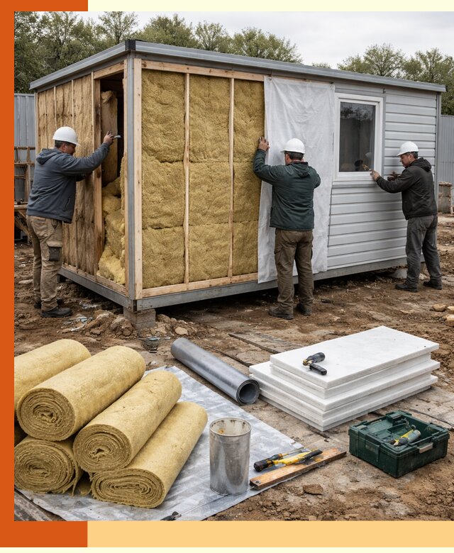 Утепление строительной бытовки под ключ в Первоуральске для любых условий