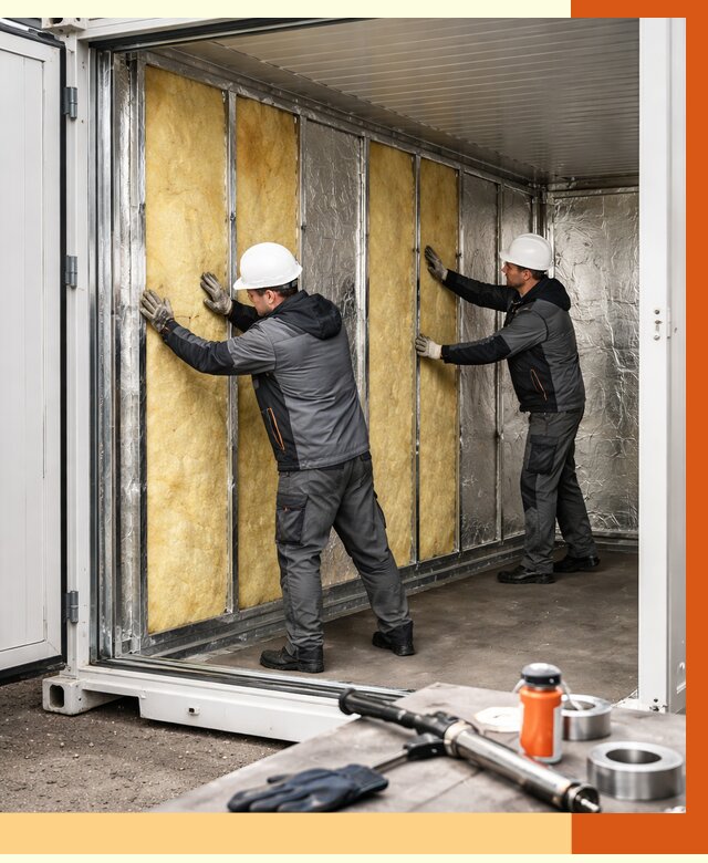 Утепление рефрижераторного контейнера в Первоуральске от 46319 руб./м² | ТепломастерПрв