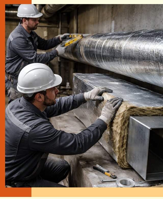 Профессиональное утепление воздуховодов и теплоизоляция в Первоуральске