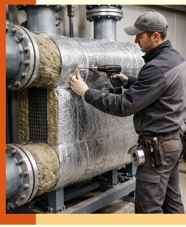 Утепление теплообменника в Первоуральске — профессиональная теплоизоляция оборудования