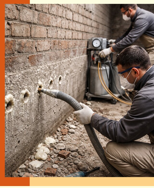 Заполнение колодцевой кладки ППУ в Первоуральске быстро и герметично