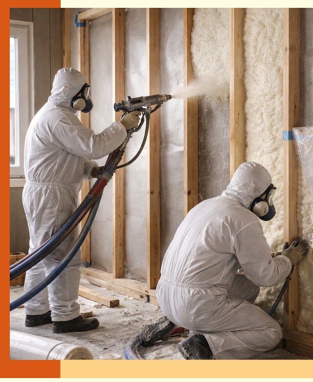 Утепление каркасной стены ППУ в Первоуральске для домов и коттеджей