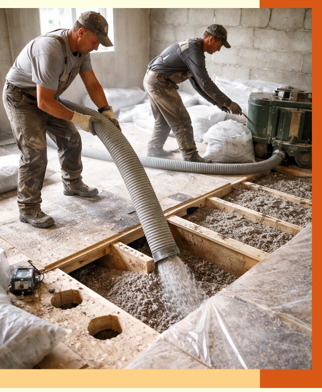 Заполнение пустот перекрытий в Первоуральске от 4632 руб. под ключ | ТепломастерПрв