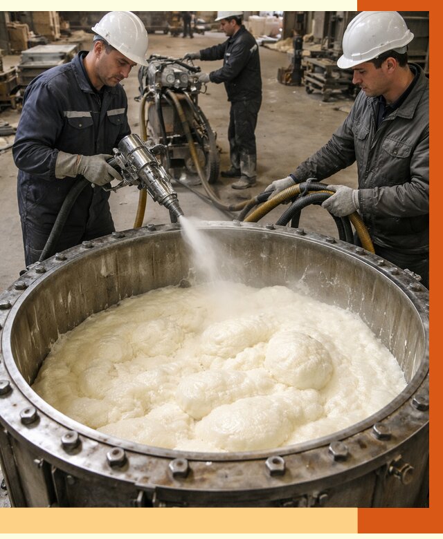 Заливка ППУ в емкости в Первоуральске от 7462 руб. — утепление емкости под ключ | ТепломастерПрв