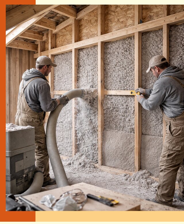 Утепление эковатой стен, потолков и перекрытий в Первоуральске