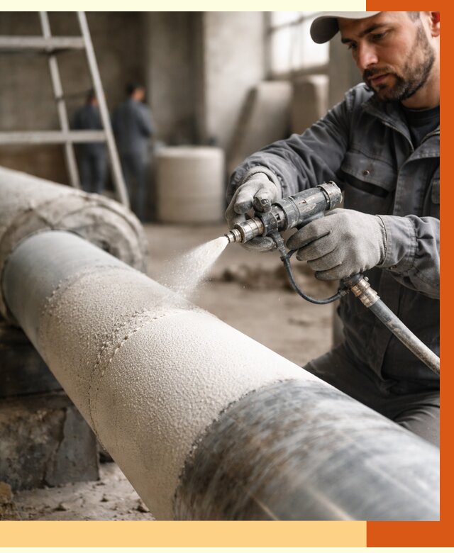 Утепление труб жидкой теплоизоляцией в Первоуральске от 7720 руб. под ключ | ТепломастерПрв