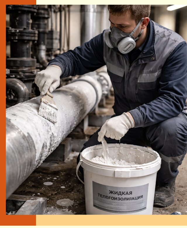Утепление оборудования жидкой теплоизоляцией в Первоуральске