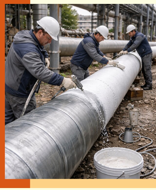 Утепление теплотрассы жидкой теплоизоляцией в Первоуральске