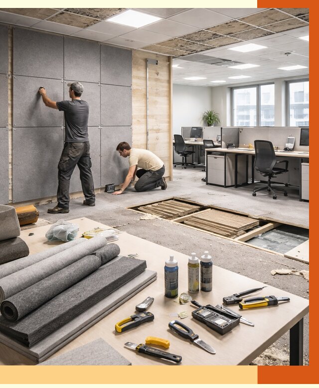 Профессиональная шумоизоляция офиса в Первоуральске от 6948 руб. за м2 | ТепломастерПрв