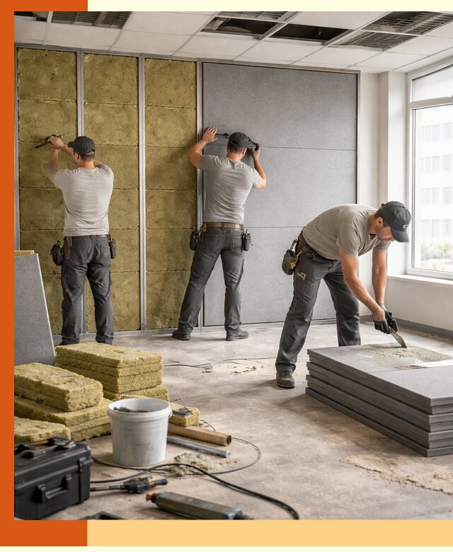 Профессиональная шумоизоляция офисов в Первоуральске для комфорта сотрудников