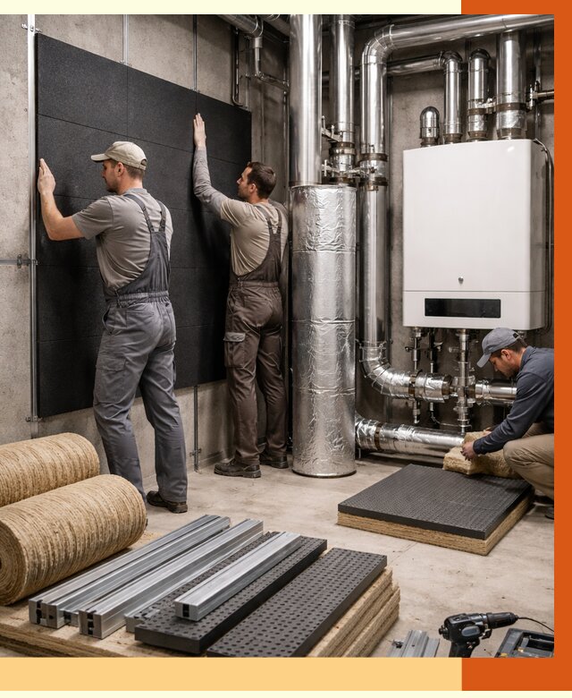 Шумоизоляция котельной в Первоуральске от 6690 руб. под ключ | Профессиональная звукоизоляция — ТепломастерПрв