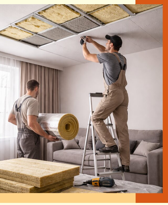 Шумоизоляция потолка в Первоуральске от 2316 руб. под ключ | Профессионально — ТепломастерПрв