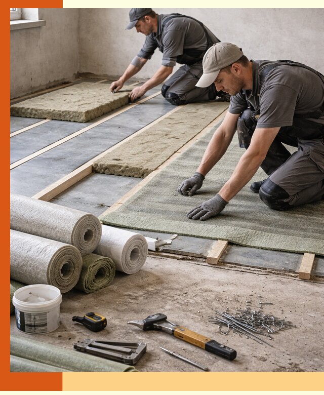 Шумоизоляция пола в Первоуральске — профессиональная звукоизоляция помещений