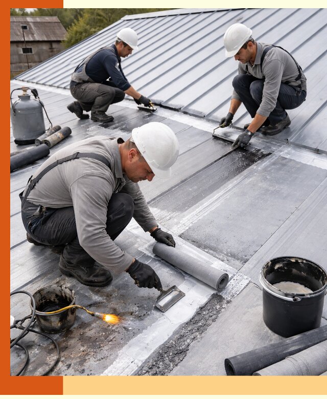 Гидроизоляция металлической кровли с гарантией в Первоуральске