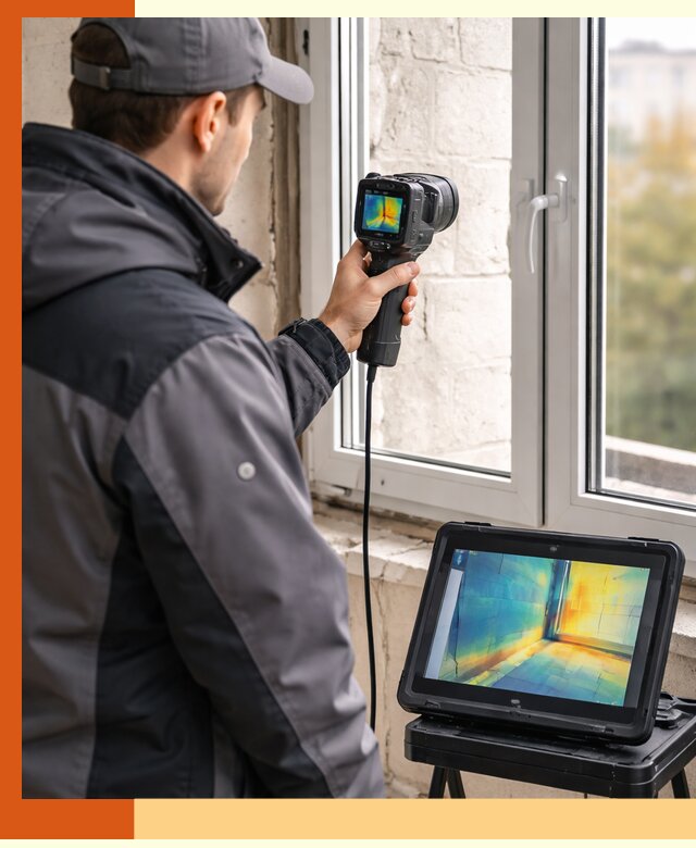 Тепловизионное обследование дома в Первоуральске для выявления утечек тепла