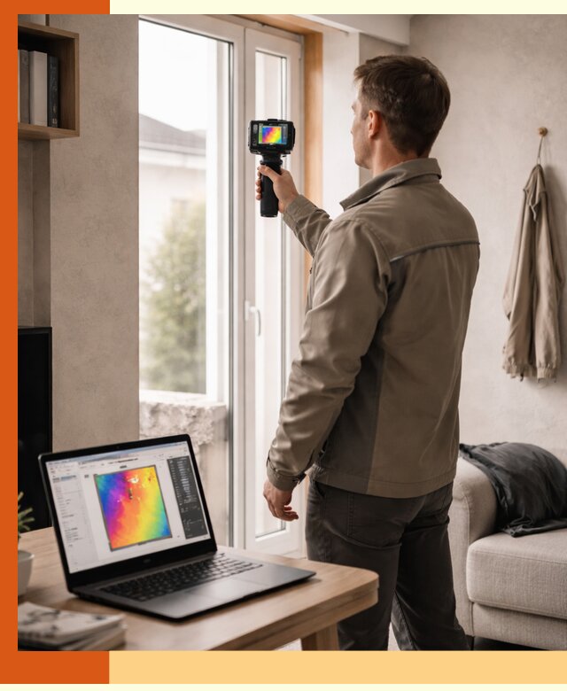 Тепловизионное обследование квартиры в Первоуральске для поиска утечек тепла