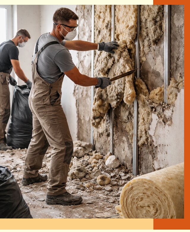 Демонтаж старого утеплителя в Первоуральске от 3603 руб. — работы под ключ | ТепломастерПрв