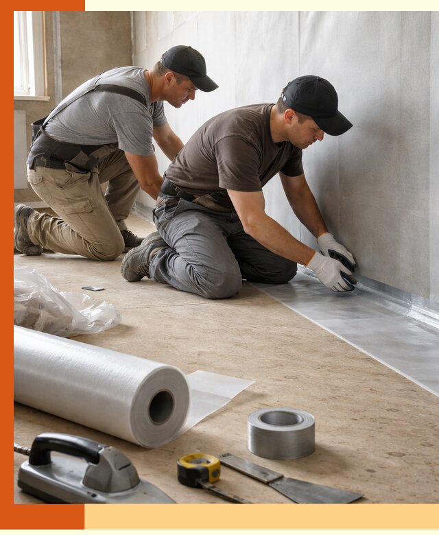 Монтаж пароизоляции для дома и помещений в Первоуральске