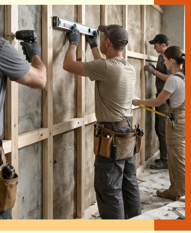 Монтаж обрешетки под утепление в Первоуральске от 1184 руб/м² | Заказать у ТепломастерПрв